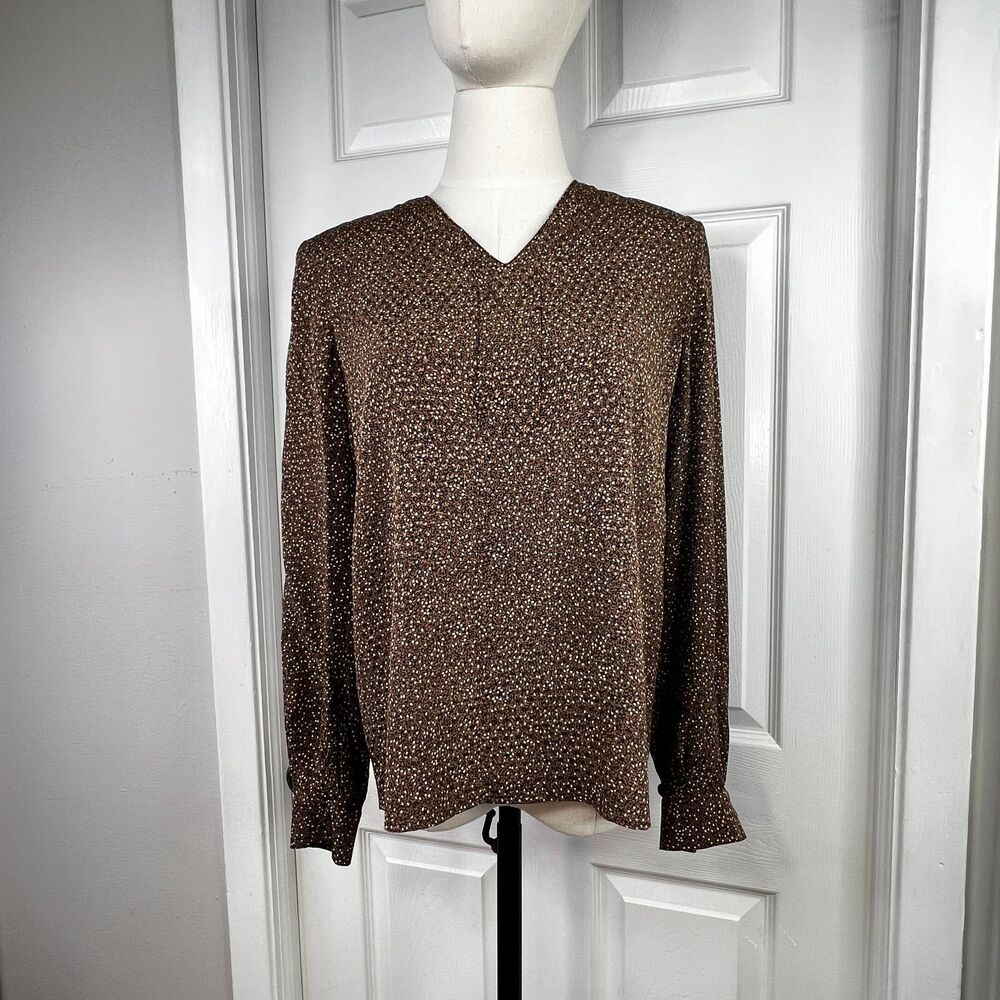 Vintage | Valentino Boutique | 1980s | Brown Black White | Sz 6